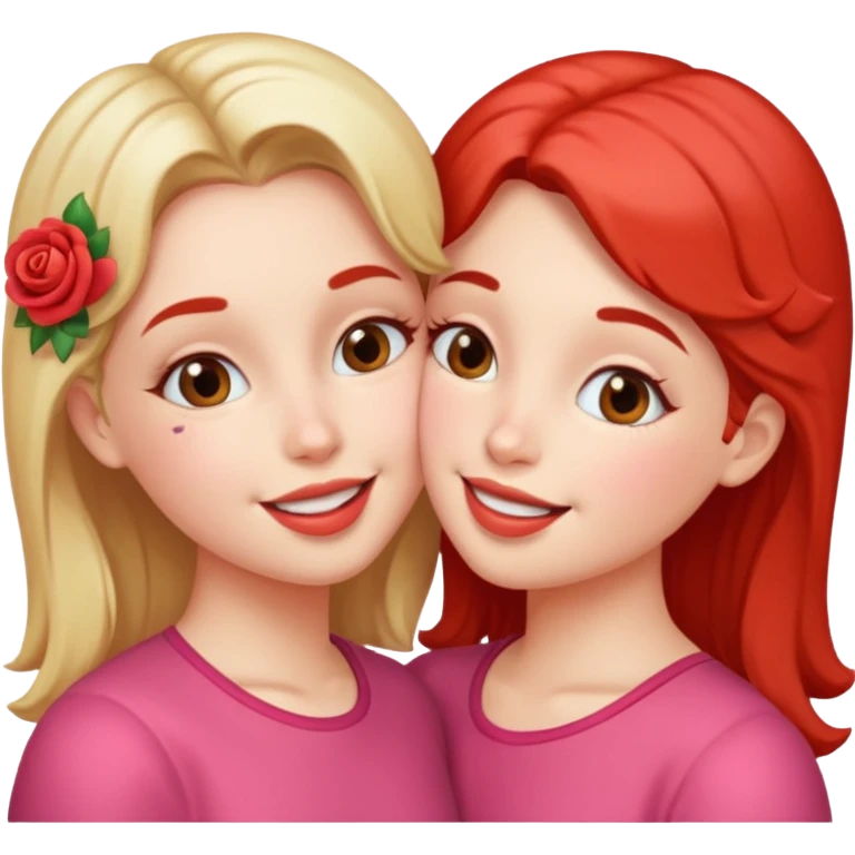 girls kissing emoji