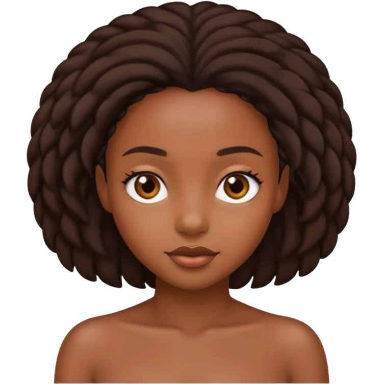 Nude black girl emoji