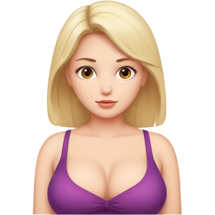 Ragazza con il seno grosso emoji