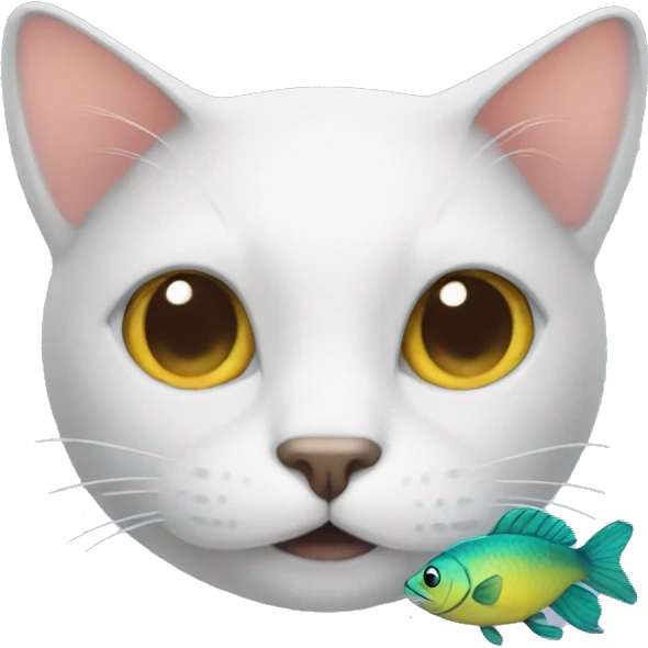 cat with a fish emoji
