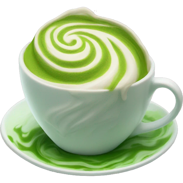 vanilla matcha swirl in a cup emoji