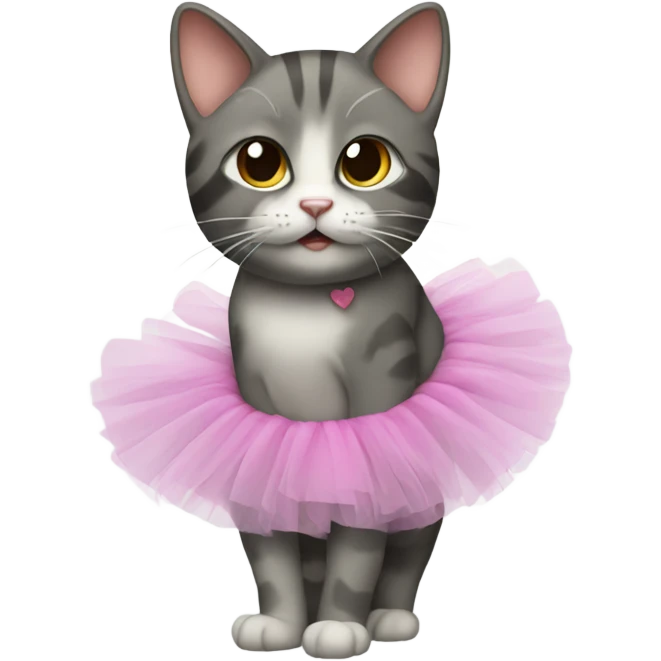 Cat in tutu emoji