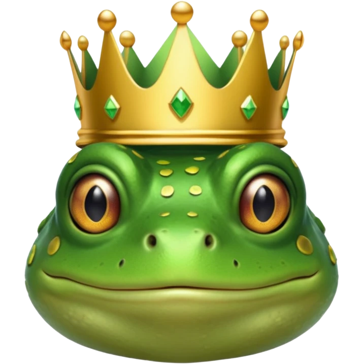 Frog with crown emoji