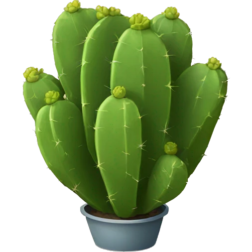 round Nopal without pot emoji