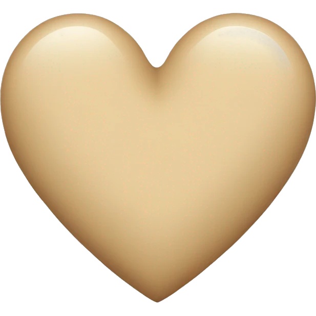 Beige heart emoji