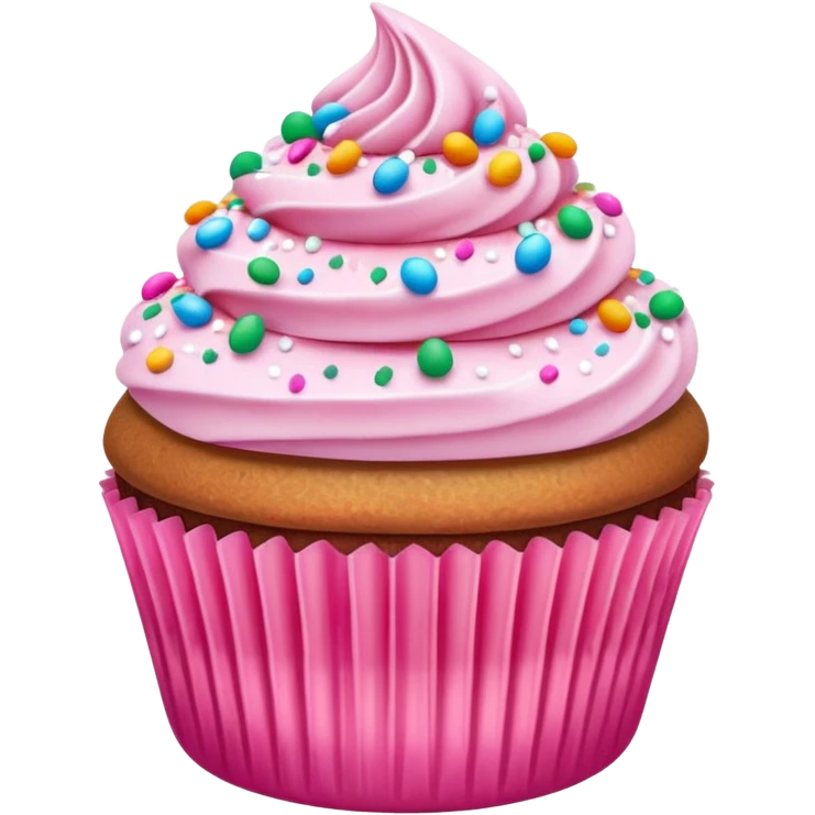 Pink sparkly cupcakes emoji