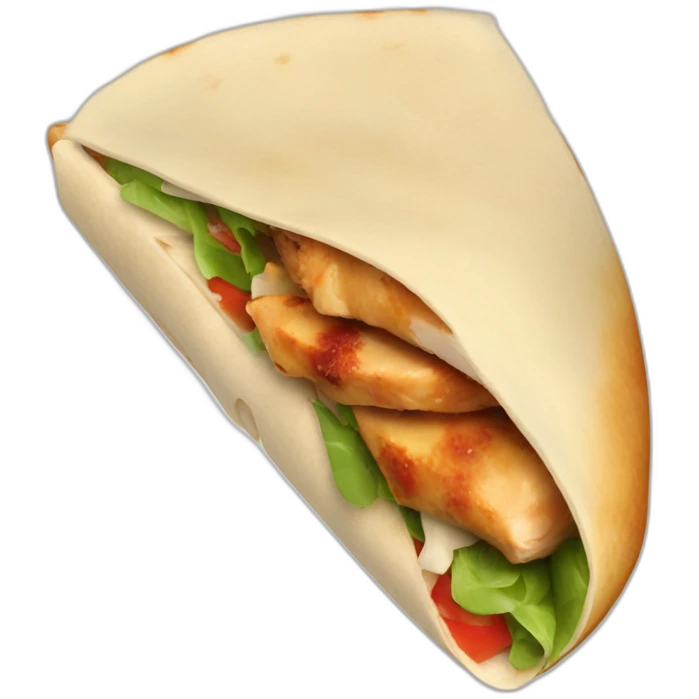 chicken-wrap-fork emoji