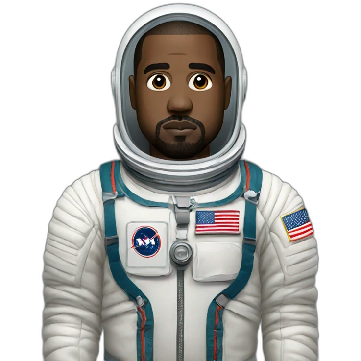 kanye west with space suit emoji