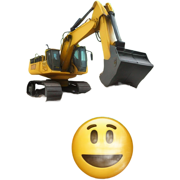 happy digger under the palm near sea beach emoji