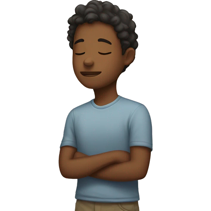 Boy dreaming about her emoji