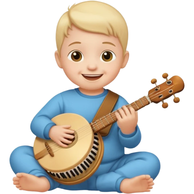 Baby playing music emoji