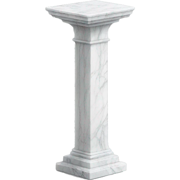 a white tall thin marble pedestal emoji