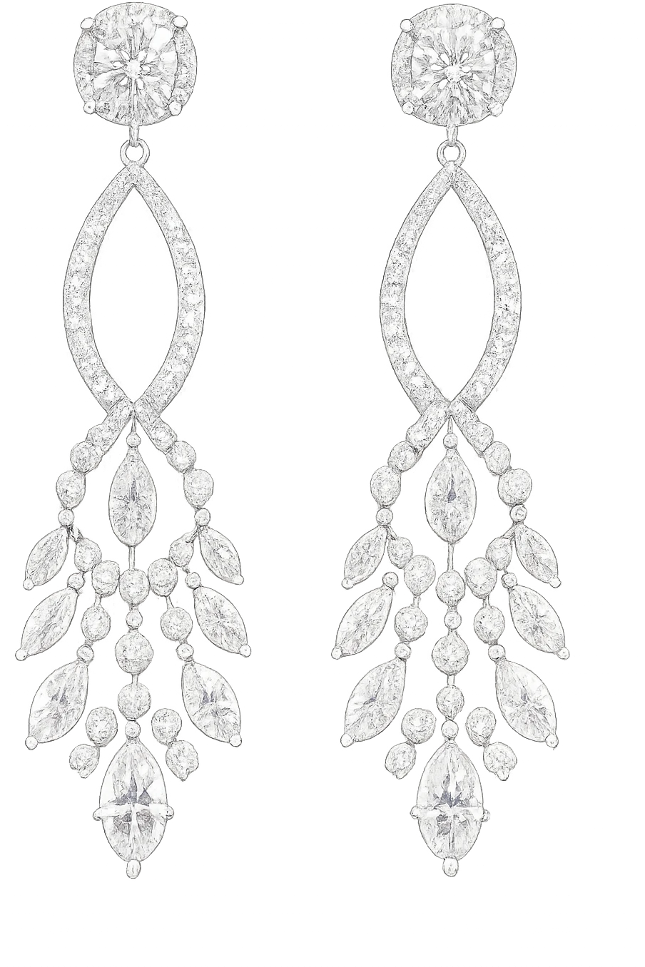 glamorous earrings, radiant and stylish emoji