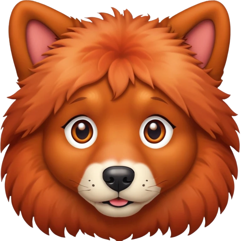 Red dog face  emoji