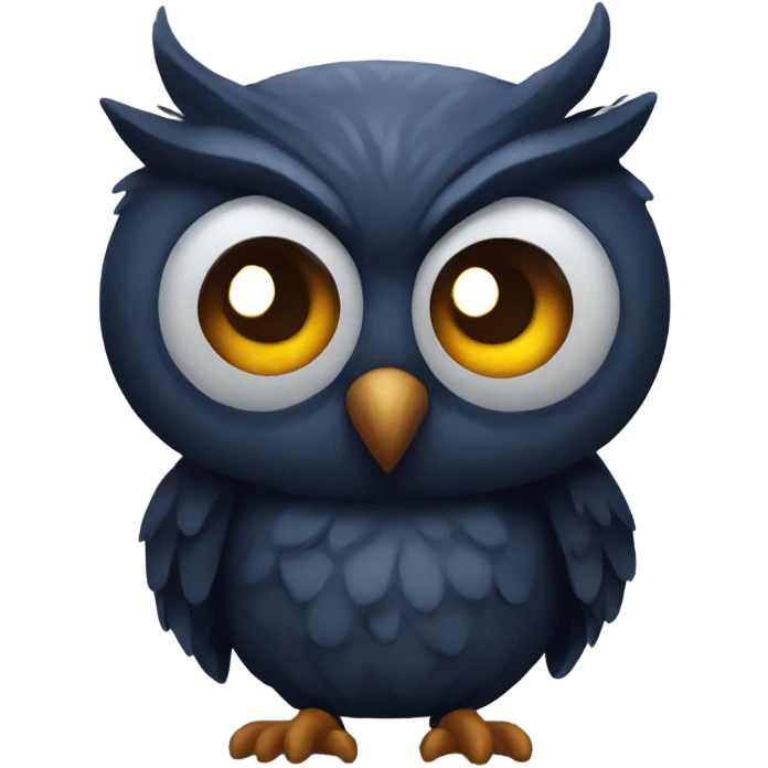 Scary owl midnight emoji