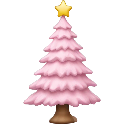 light pink christmas tree emoji