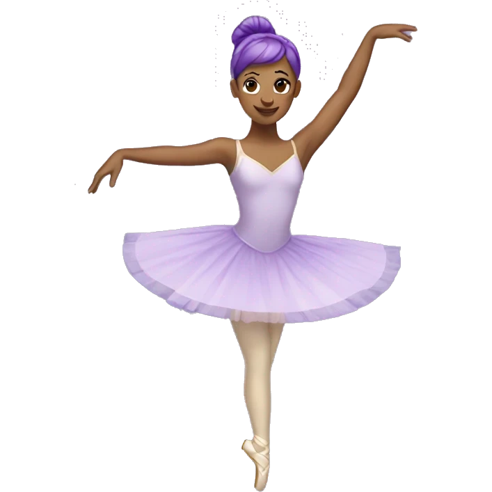 ballerina with purple hair emoji