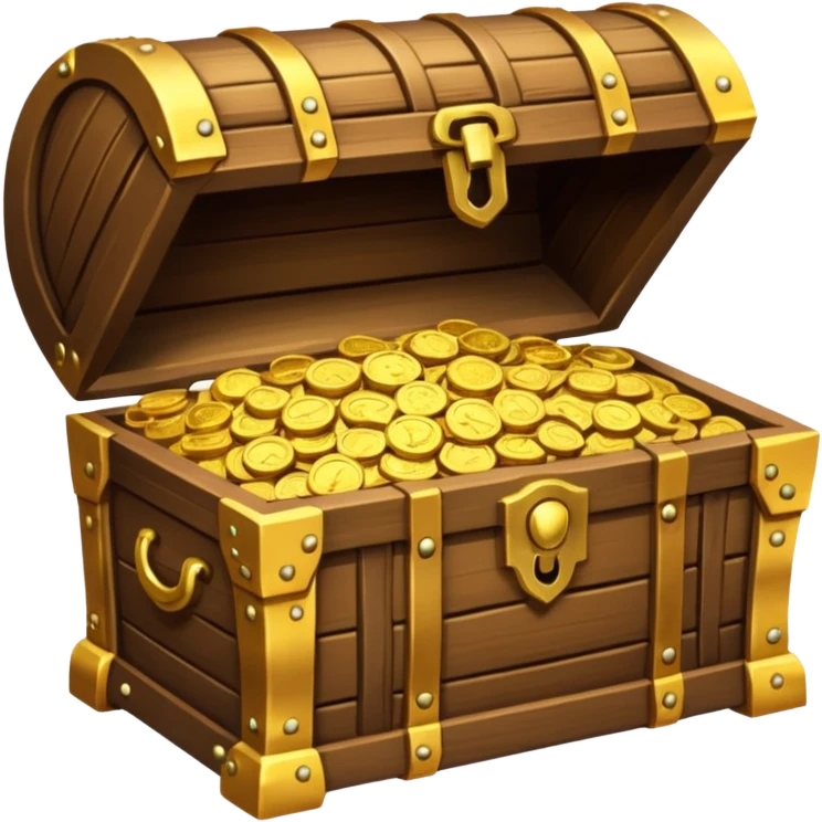 a treasure chest overflowing with Arab currency emoji