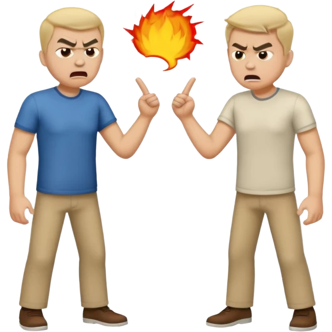 two men arguing full body emoji