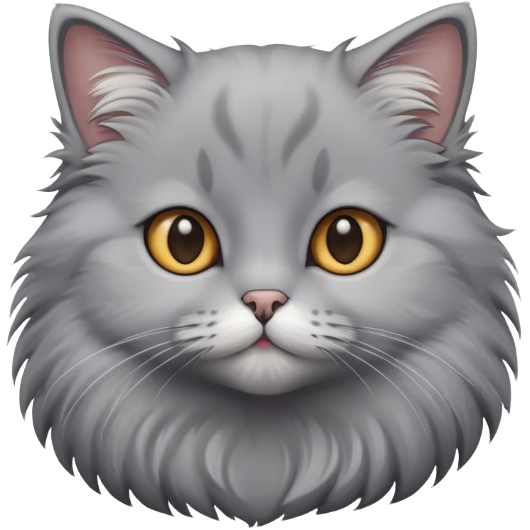 cute gray cat  emoji