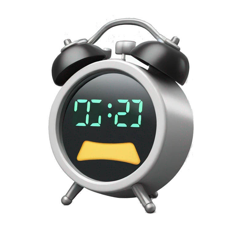 Digital alarm clock emoji