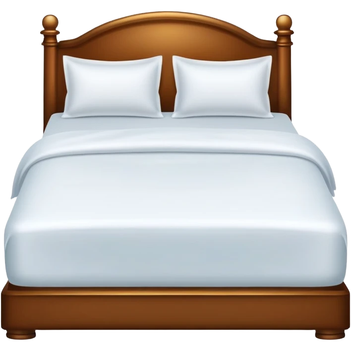 Luxury bed with white sheets emoji
