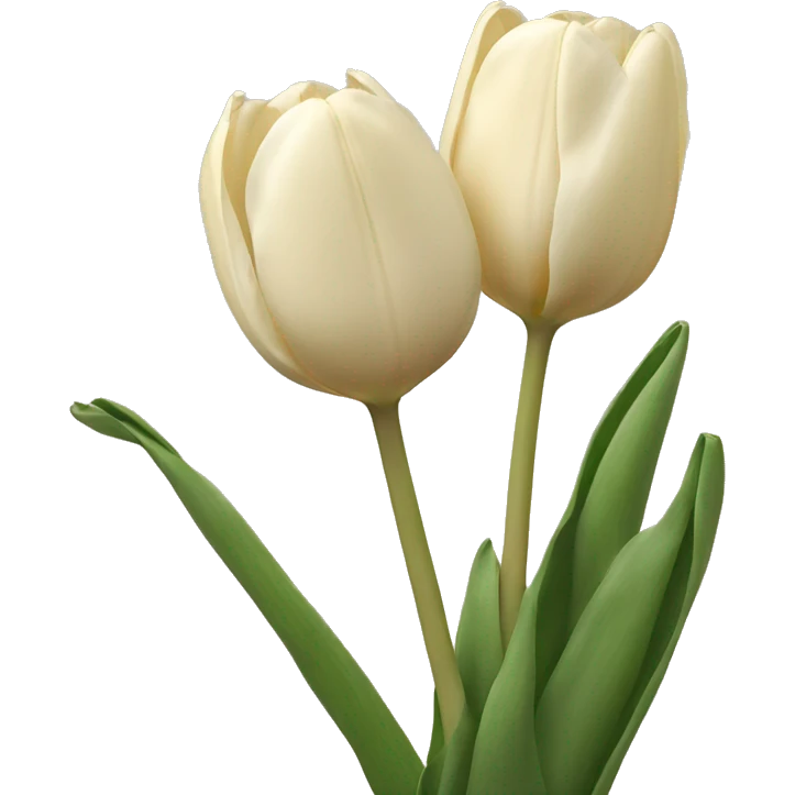 Cream colored tulips emoji