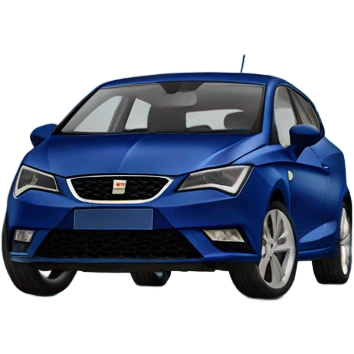 Seat Ibiza in dark blue emoji