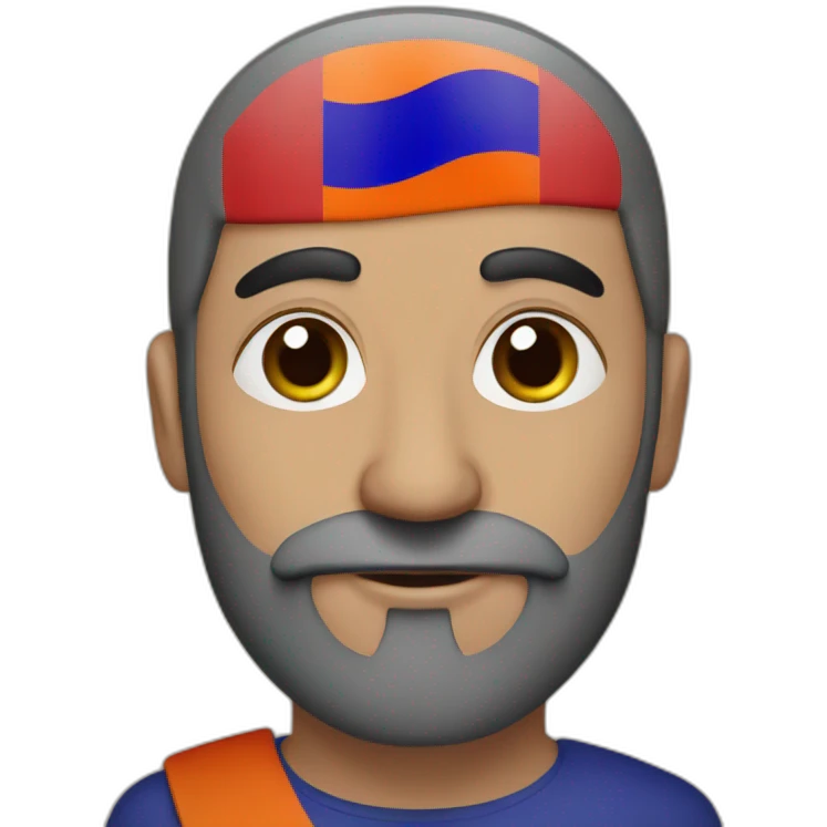 Armenian man with armenian flag emoji
