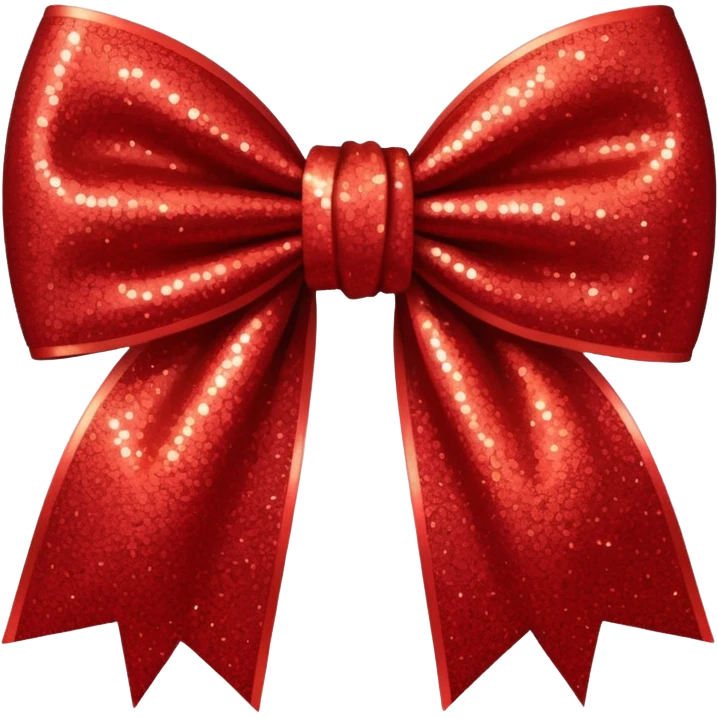 red glitter bow emoji