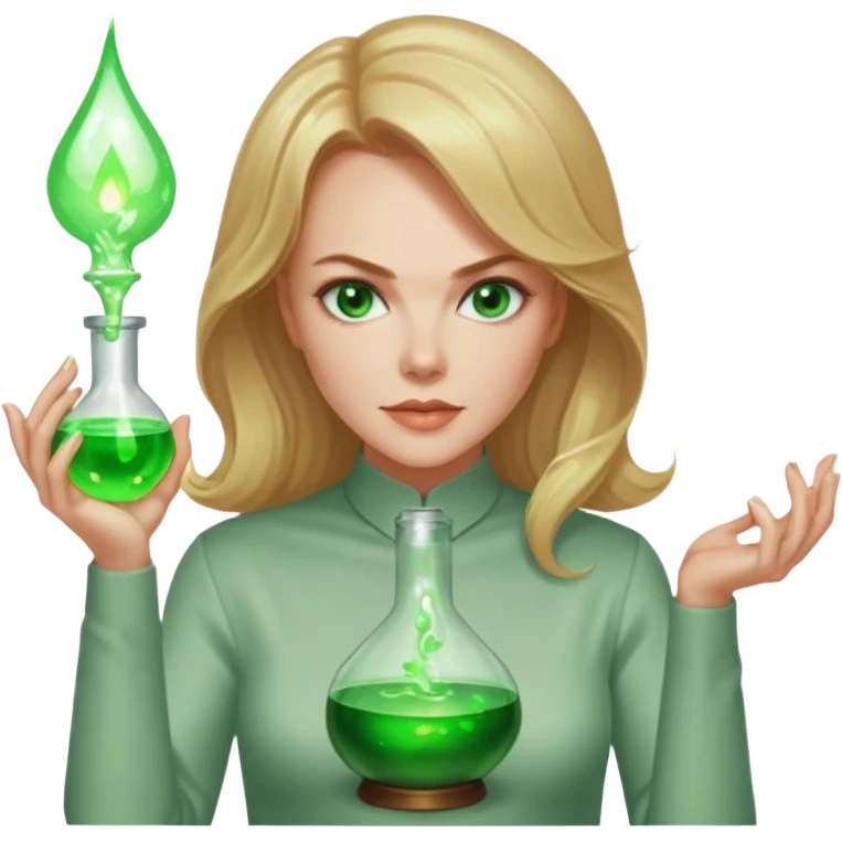 Nicole Kidman making green glowing potion  emoji