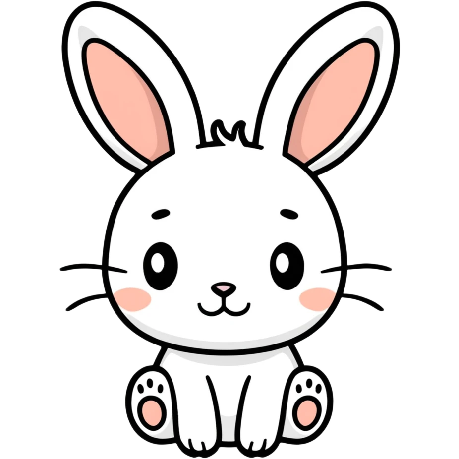 Black bunny head logo emoji