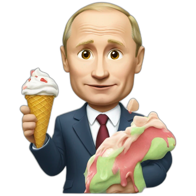 putin eating ice cream emoji