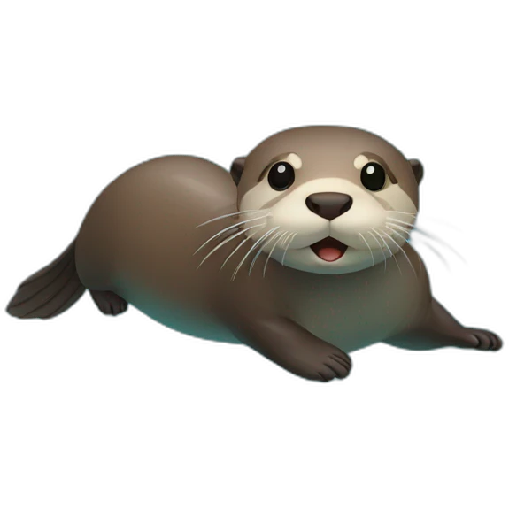 Otter swimming emoji