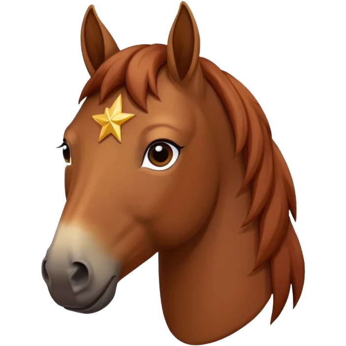 bay horse with star on forehead emoji
