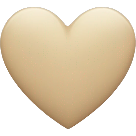 Beige heart emoji
