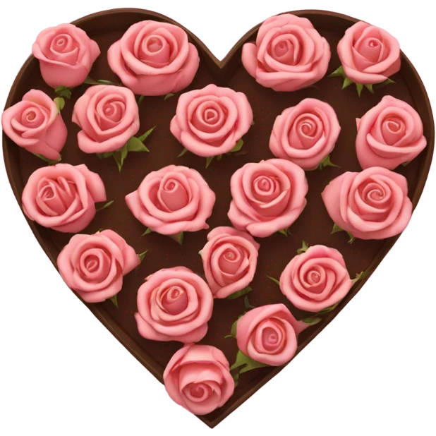 roses and chocolate in a heart box emoji