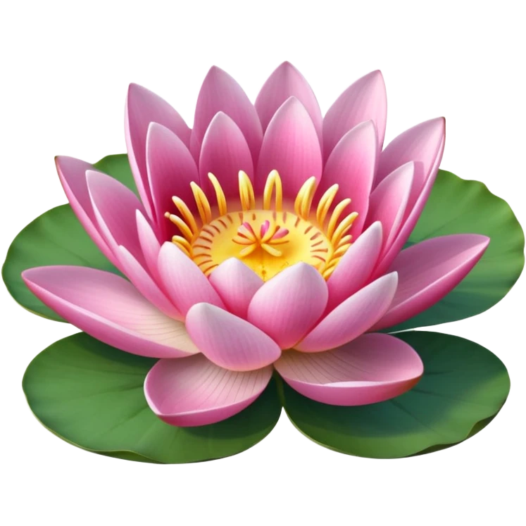 pink water lily circle leaf emoji