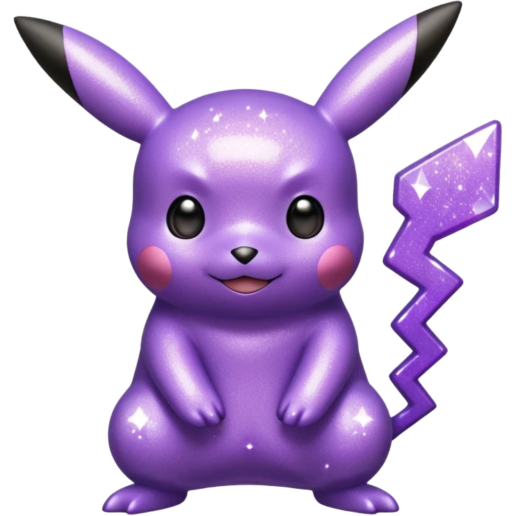 glitter purple pikachu emoji