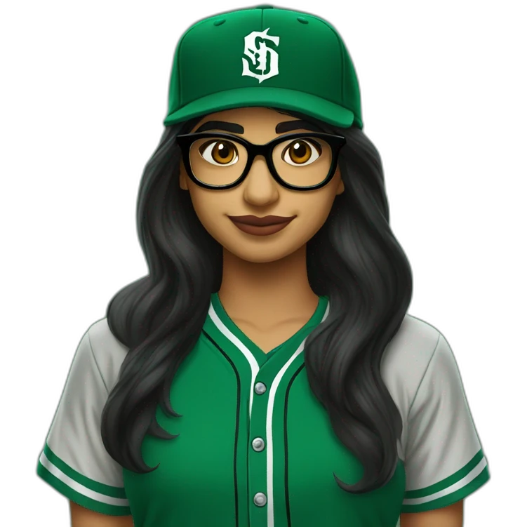 Mia Khalifa slytherin baseball tshirt emoji