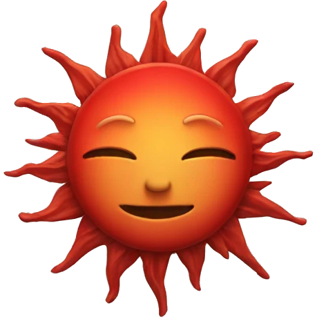 red sun emoji