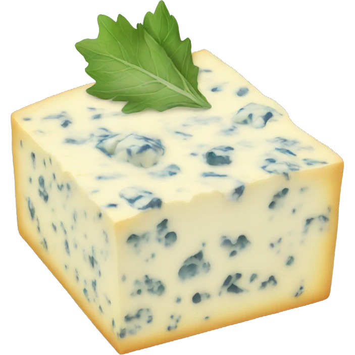 blue cheese with hidden face emoji