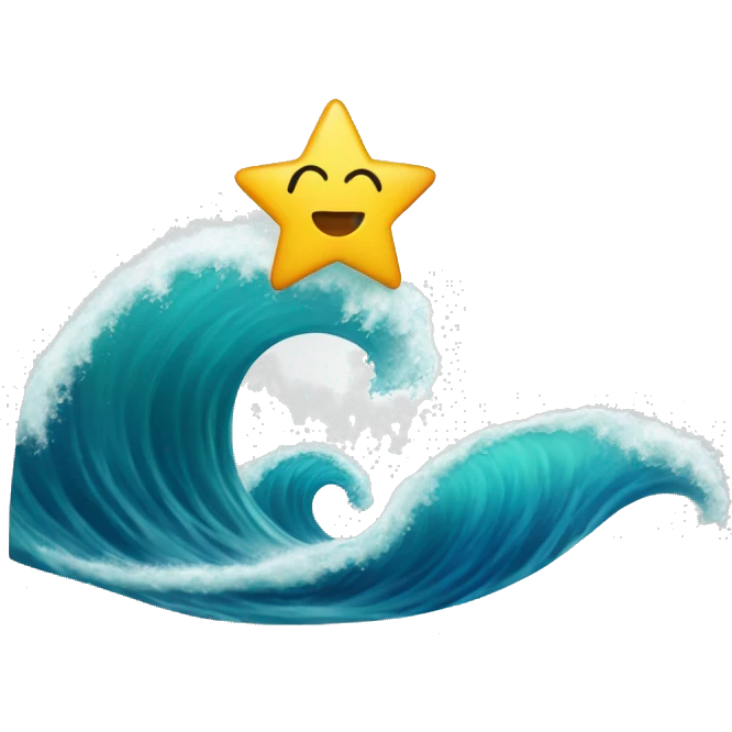 A star on the wave

 emoji