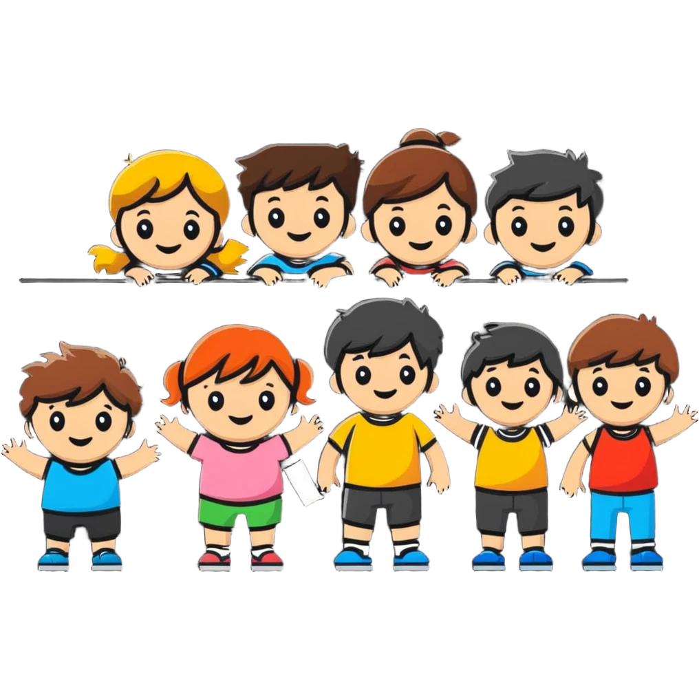 The Goonies group of kids, adventure movie characters emoji