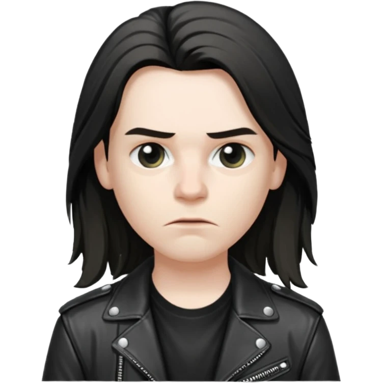 A fan of heavy extreme metal music emoji