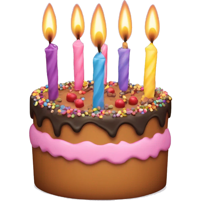 Birthday cake with candles  emoji