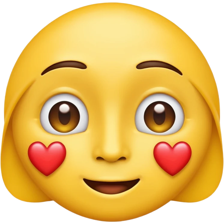 yellow face emoji with heart eyes, expressing love, high quality, smooth shading, bright colors, clean background emoji