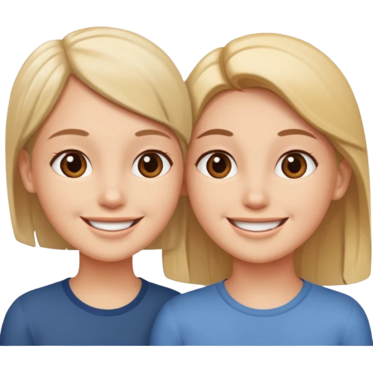 two friends meet each other and they re looking at each other emoji