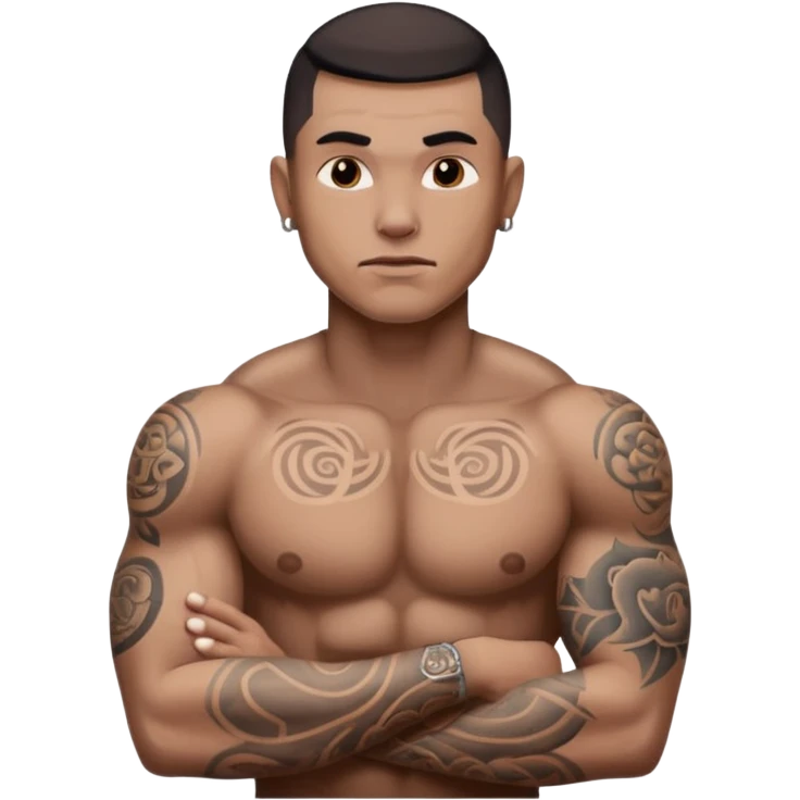 man have more tattoos on the body emoji