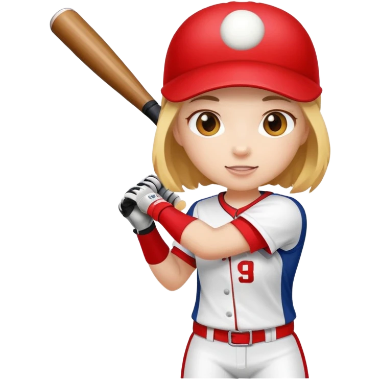 Girl playing softball emoji